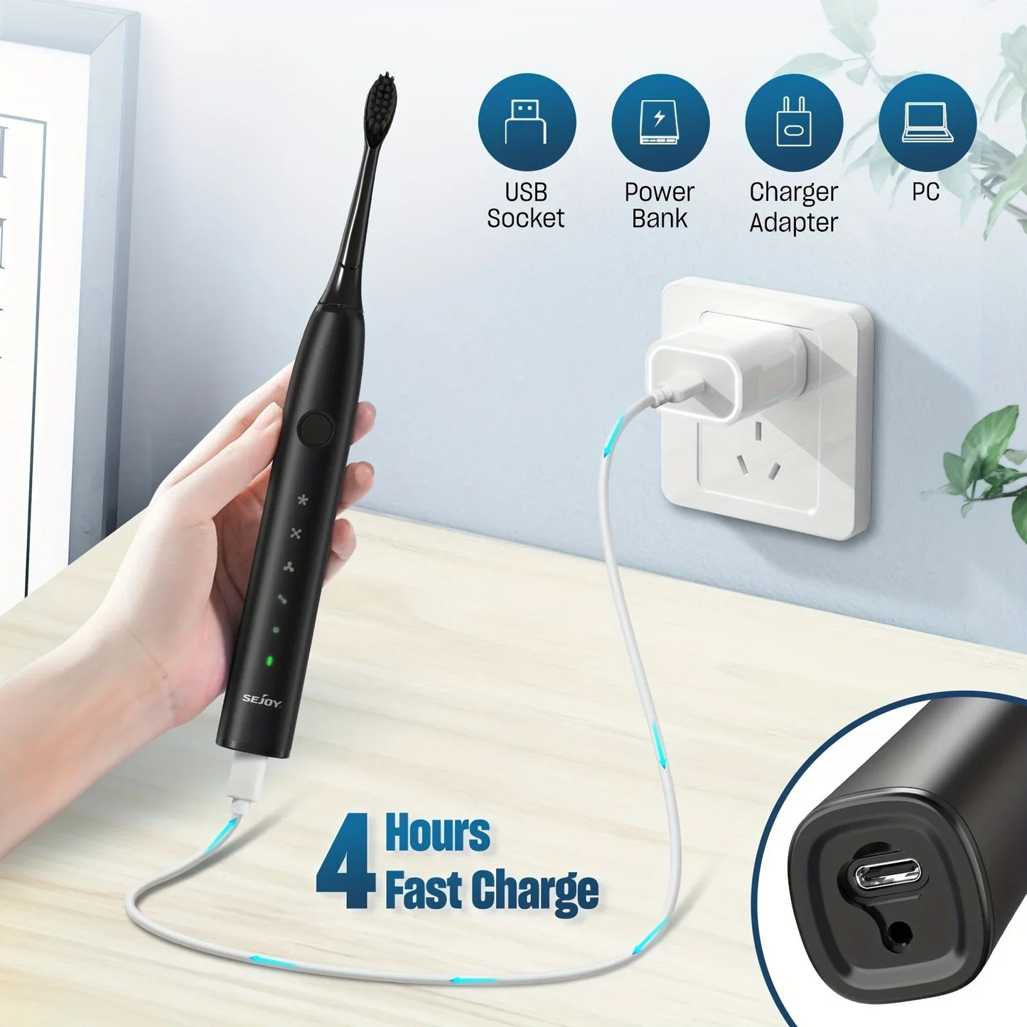 Cathnie USB Rechargeable Electric Toothbrush