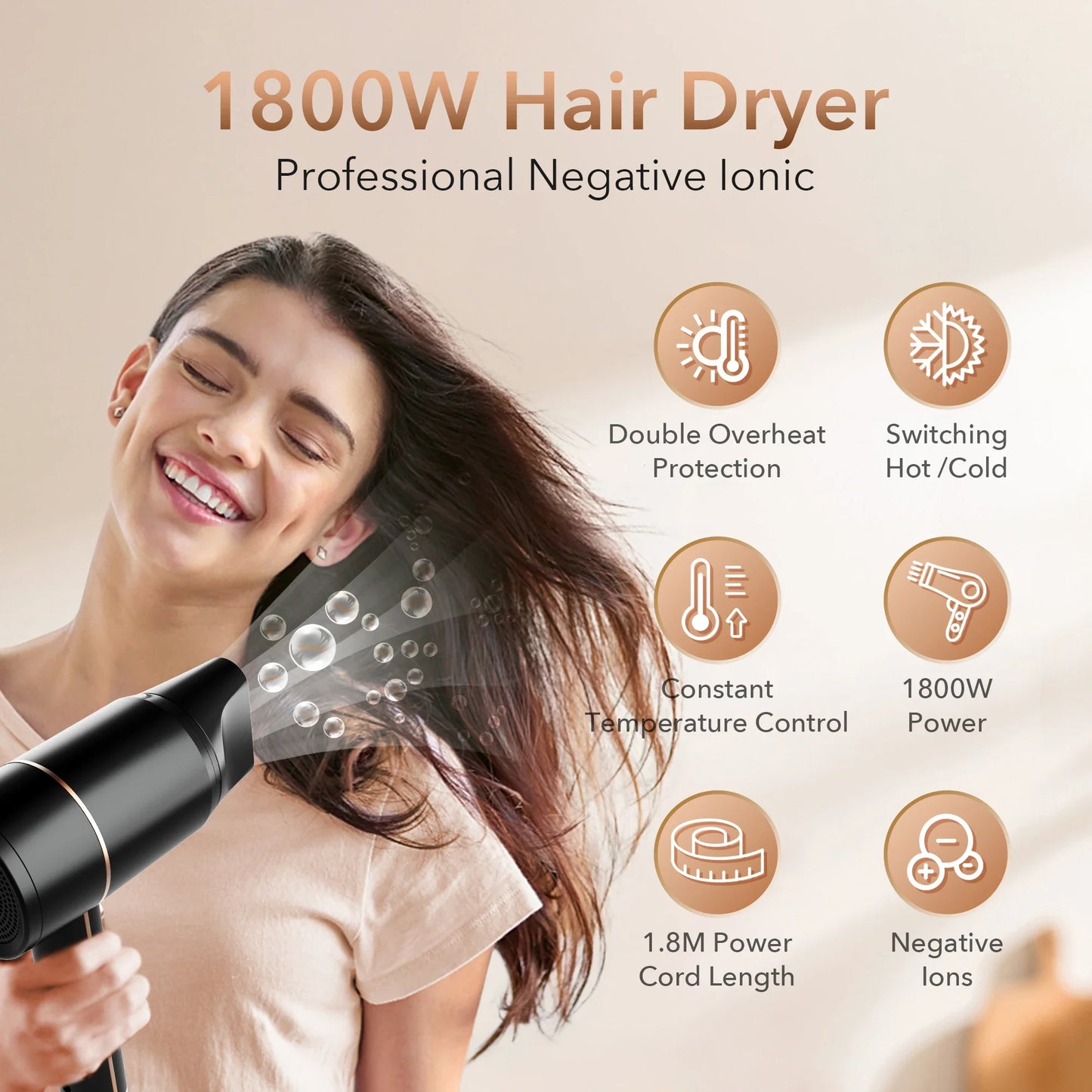 Cathnie 1800W Hair Dryer