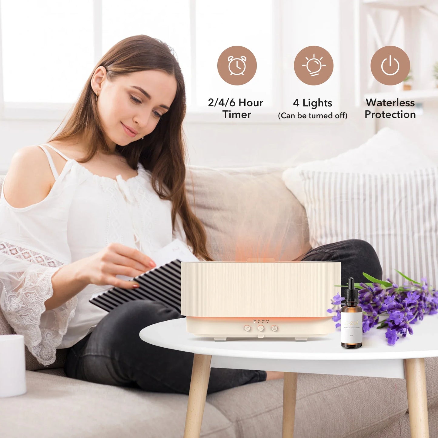 Cathnie 300ml Flame Aroma Diffuser