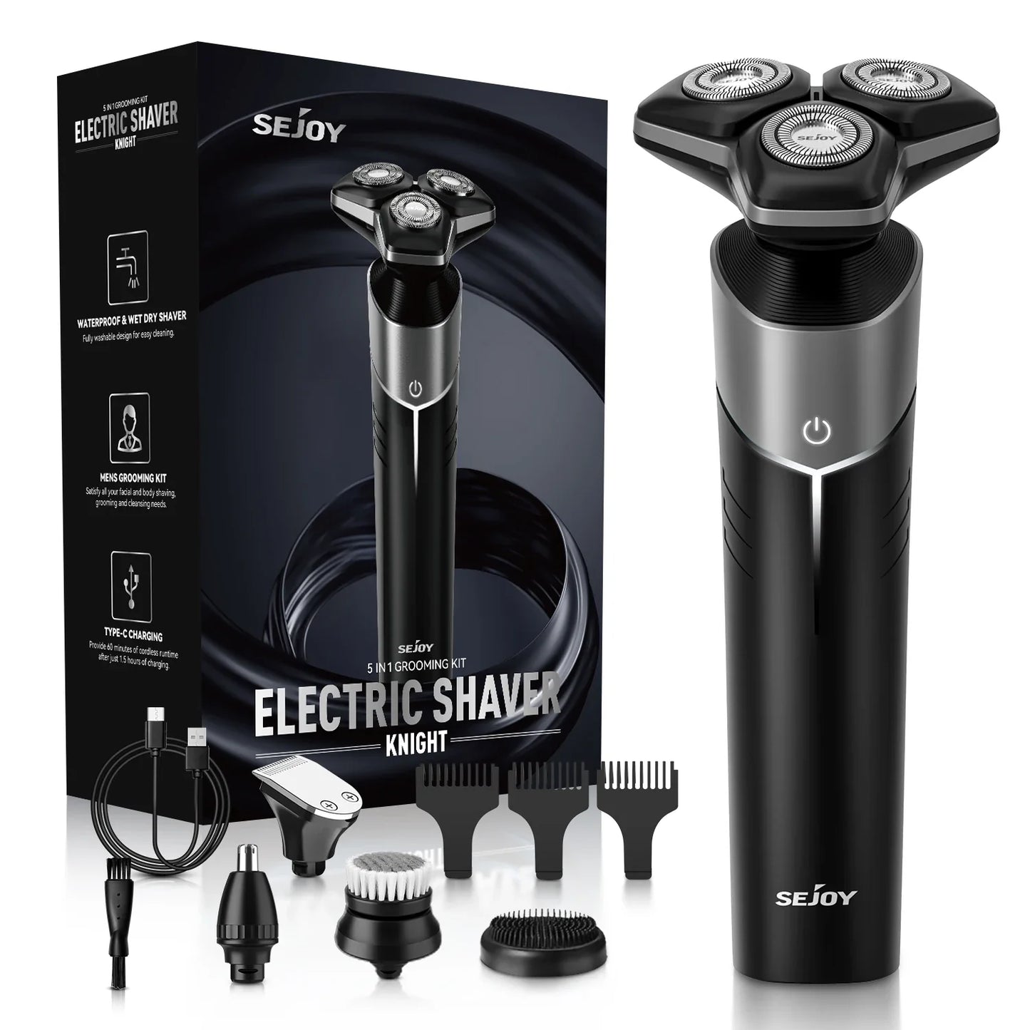 Cathnie KNIGHT Men's Electric Shaver Kit