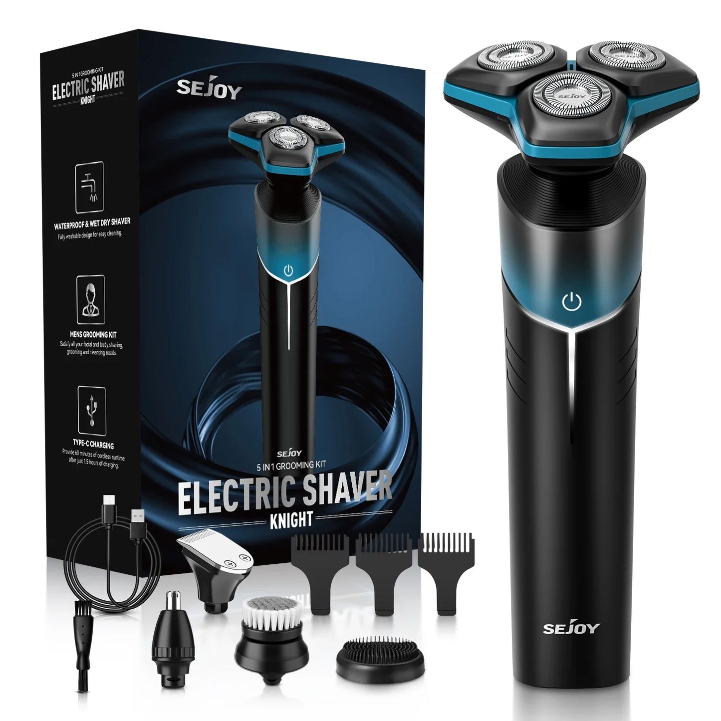 Cathnie KNIGHT Men's Electric Shaver Kit